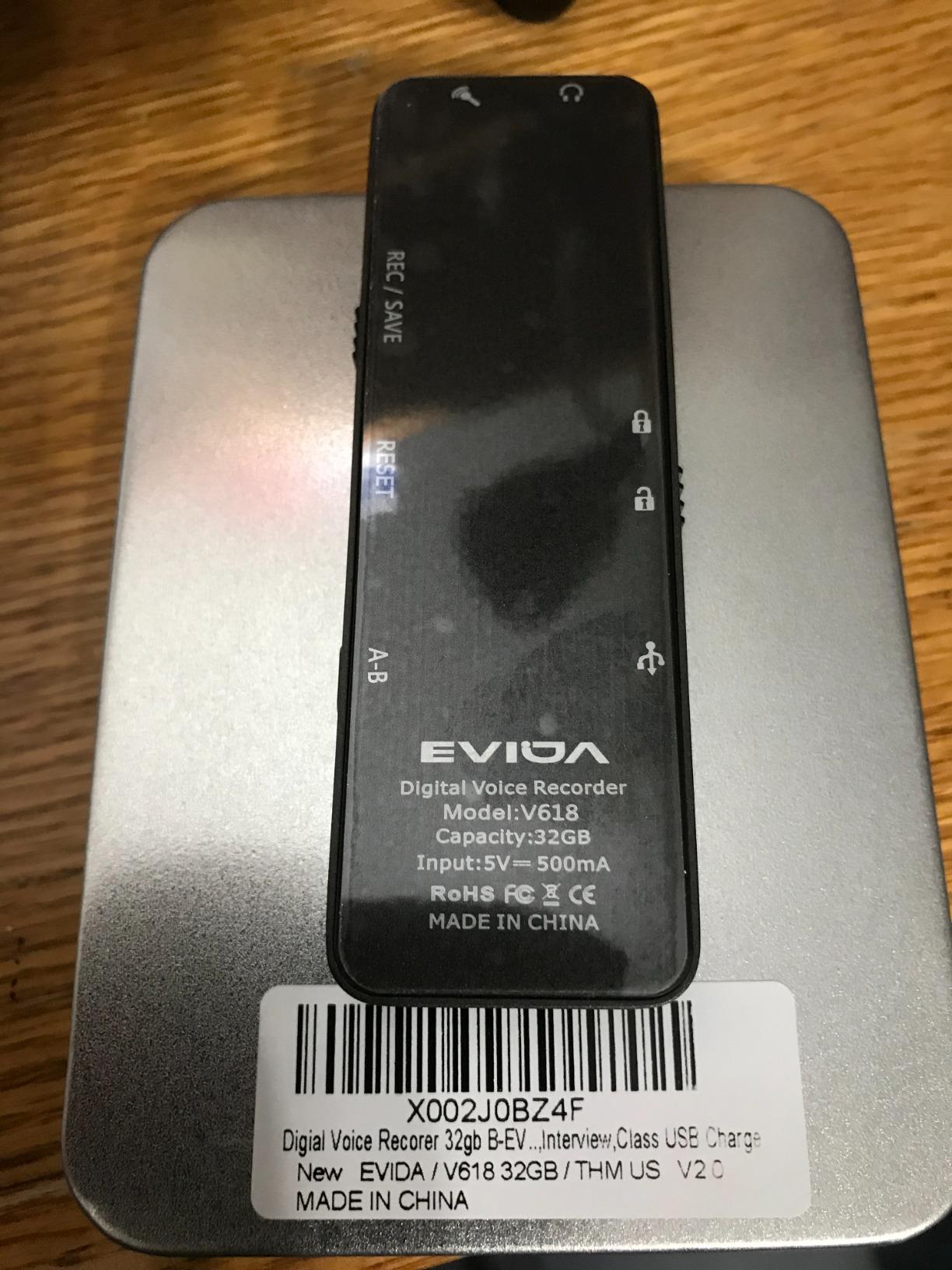 128GB Digital Voice Recorder for Lectures Meetings - EVIDA 9296 Hours Voice Activated Recording Device Audio Recorder with Playback,Password customer photo 2