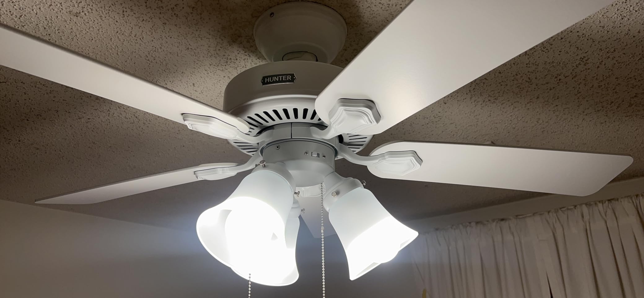 Hunter Swanson, Indoor, Ceiling Fan, with LED Lights, 44 inch, Fresh White customer photo 1