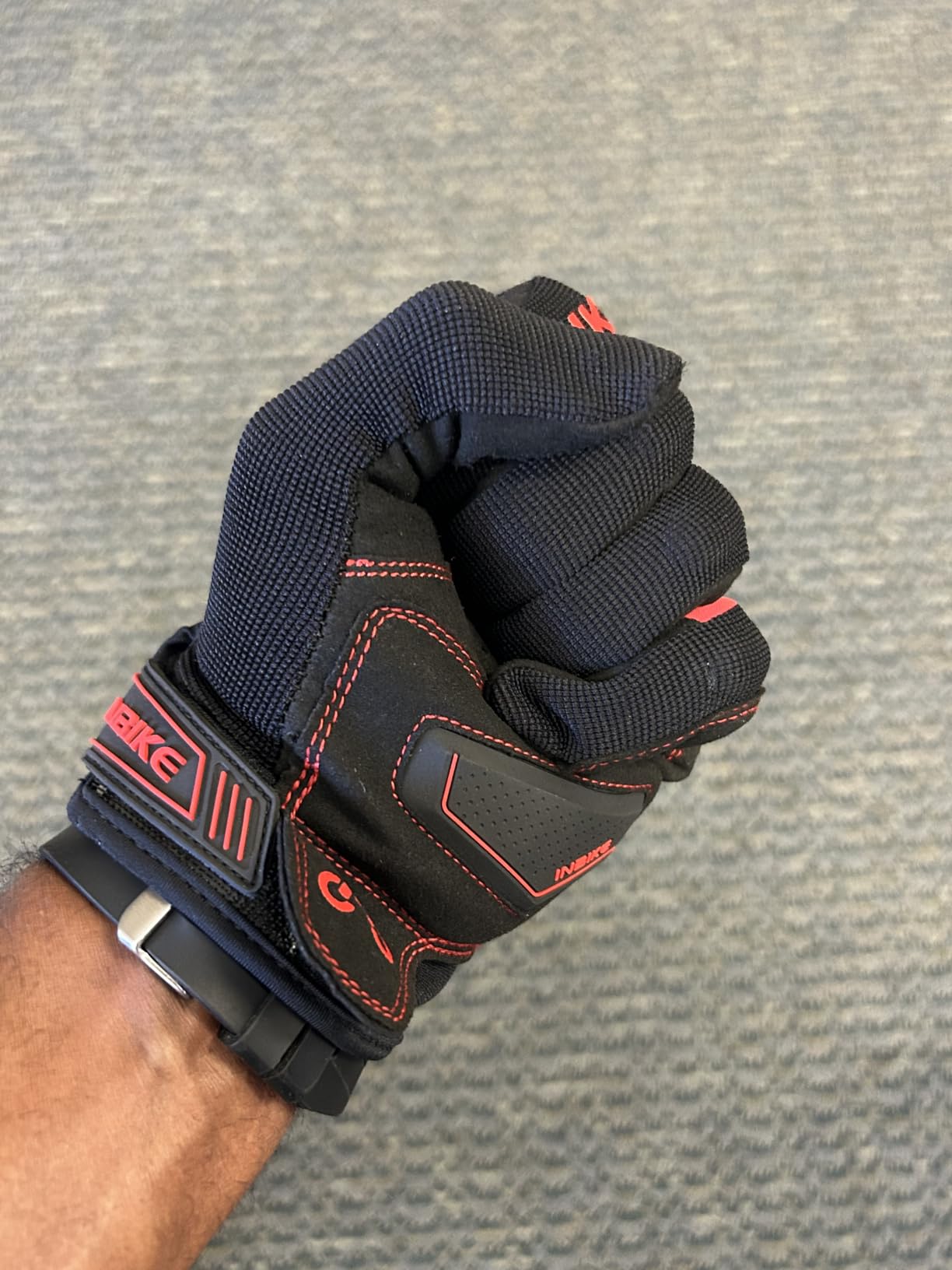 INBIKE Motorcycle Gloves Breathable Mesh Touchscreen Hard Knuckles | Anti-Wear Polyester Microfiber, TPR Palm Grip, EUDE Foam Shock-Absorbing, Adjustable Strap, For Road Biking, Riding, Cycling customer photo 2