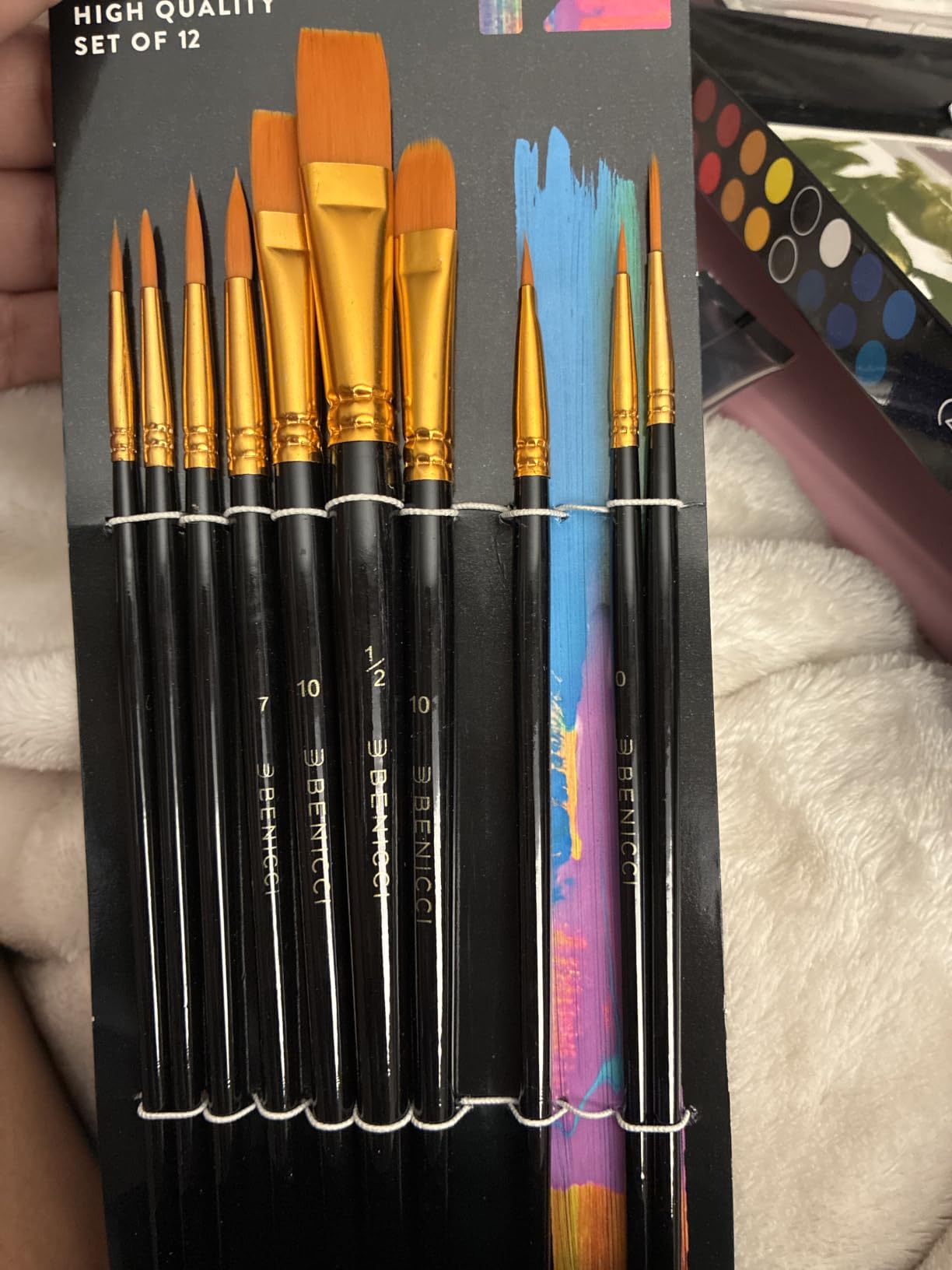 Professional Artist Paint Brush Set of 12 - Acrylic Painting Brushes Kit customer photo 2