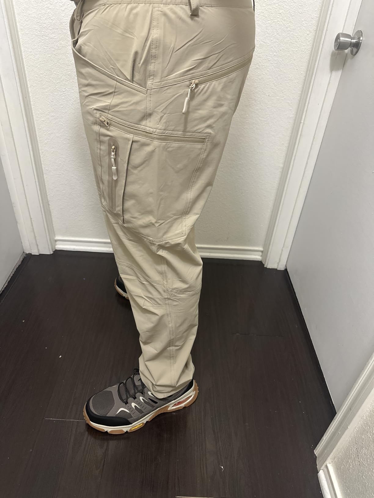 TACVASEN Men's Lightweight Hiking Tactical Pants Waterproof Quick Dry Cargo Work Rain Outdoor Pants 8 Pockets customer photo 2