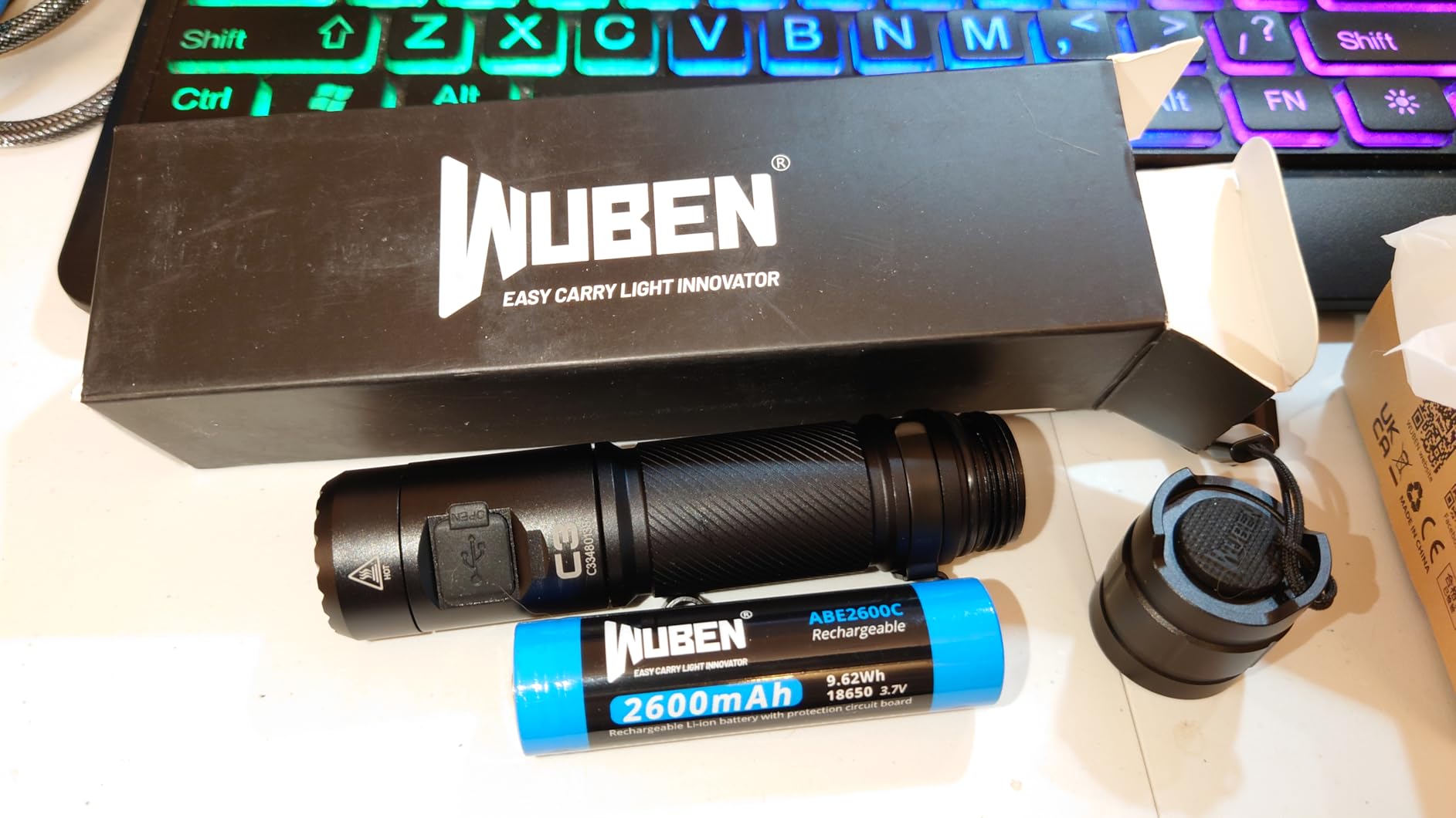 WUBEN C3 Flashlight 1200 High Lumens 6 Modes Rechargeable Flashlights customer photo 1