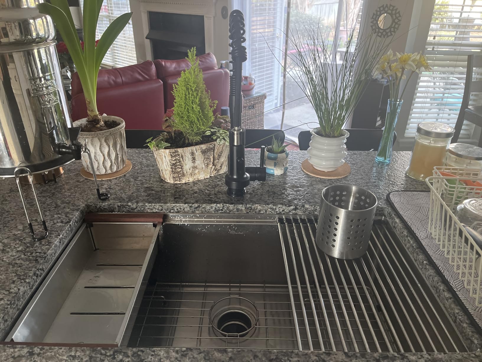 Sarlai 33 Kitchen Sink Undermount 33 x 19 Inch Undermount Sink Workstation | Premium 16 Gauge Stainless Steel Deep Single Bowl Under Counter Kitchen Sinks Basin 33x19x10 Round Corner,Durable, Easy Clean customer photo 2
