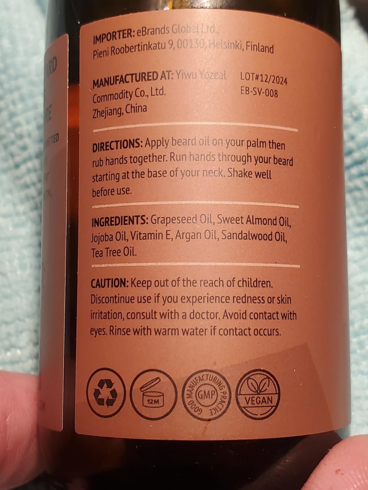 Striking Viking Vanilla Beard Oil for Men - Naturally Derived Conditioner with Argan & Jojoba Oils for Softening, Moisturizing and Growth (2 Oz) customer photo 2