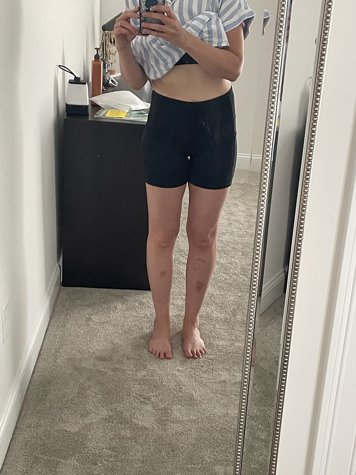 Dragon Fit Women's Biker Shorts with Pockets High Waisted Running Shorts customer photo 2