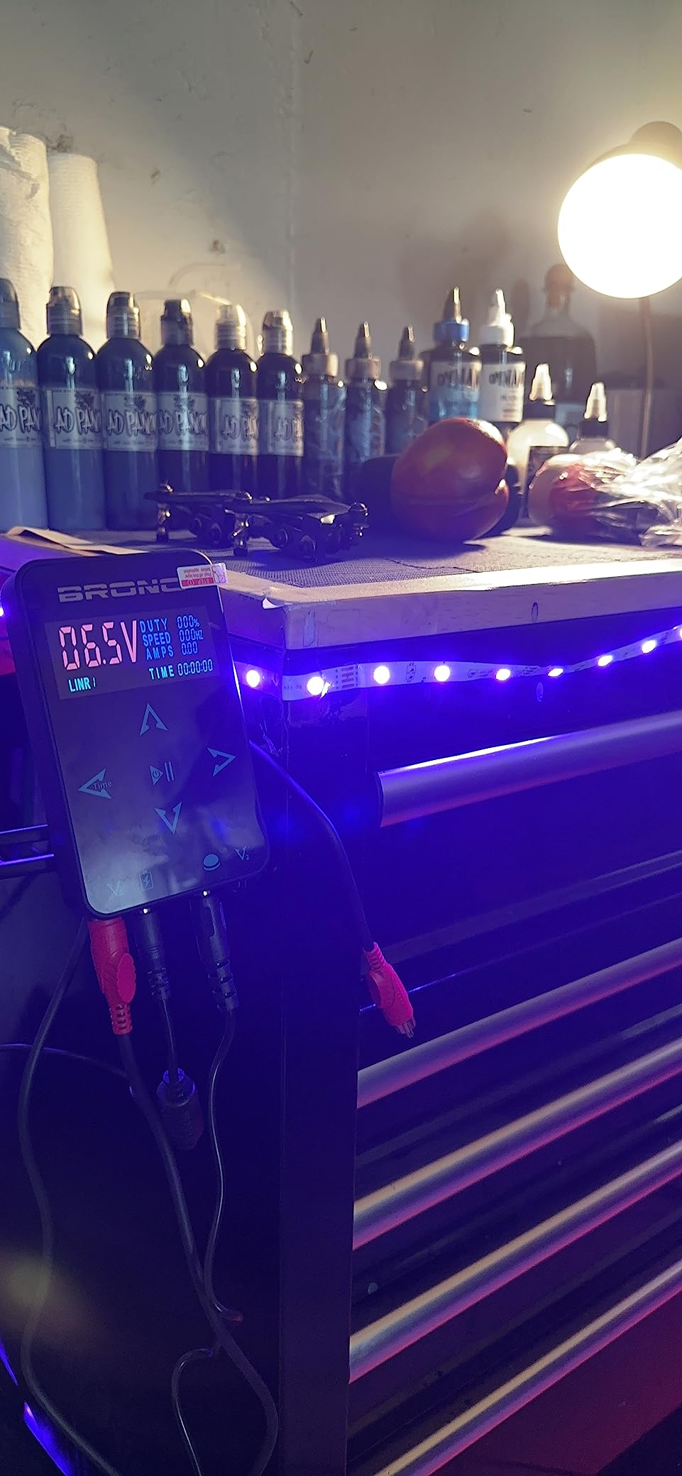 BRONC Professional Dual Digital Tattoo Power Supply Colorful HD LCD Display for Two Tattoo Machines TPN-037 customer photo 1