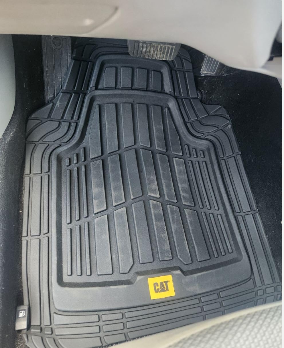 CAT® ToughRide™ Heavy-Duty 4 Piece Black Floor Mats for Cars - Trim to Fit All-Weather Rubber Car Mats Full Set - Truck Mats & Cars Floor Mats - Interior Accessories for SUVs & Car Rug Protection customer photo 1
