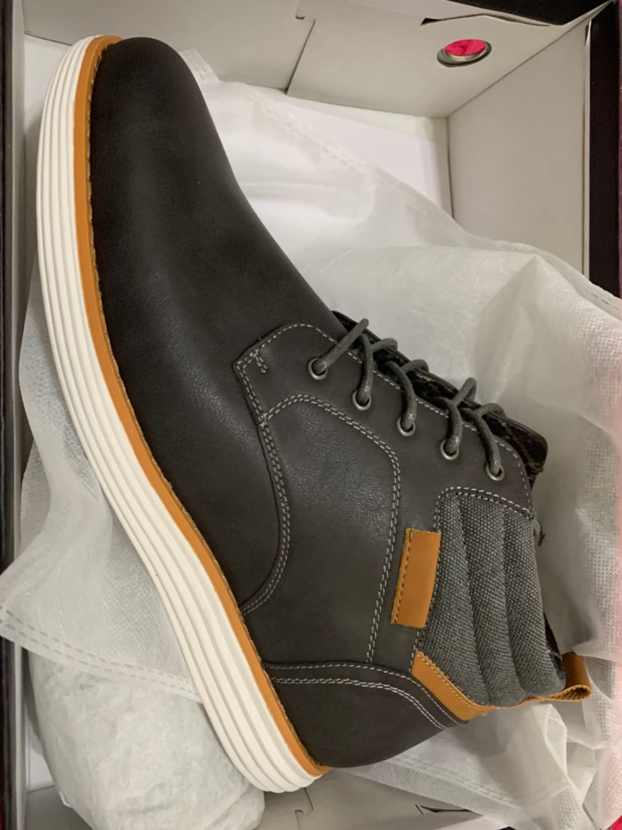 Bruno Marc Men's Mid Top Chukka Sneaker Dress Boot customer photo 2