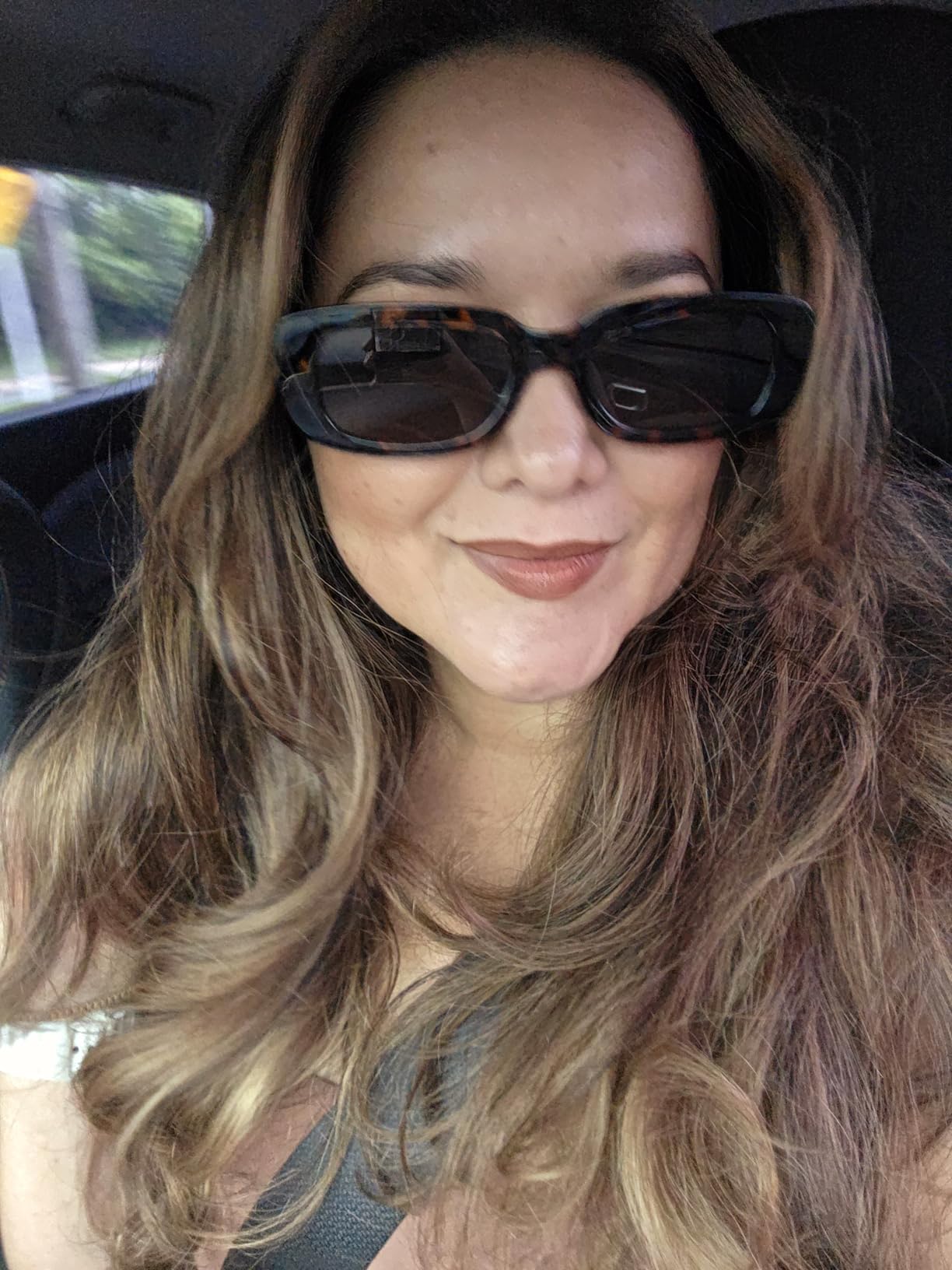 BUTABY Rectangle Sunglasses for Women Retro Driving Glasses 90’s Vintage Fashion Narrow Square Frame UV400 Protection customer photo 2