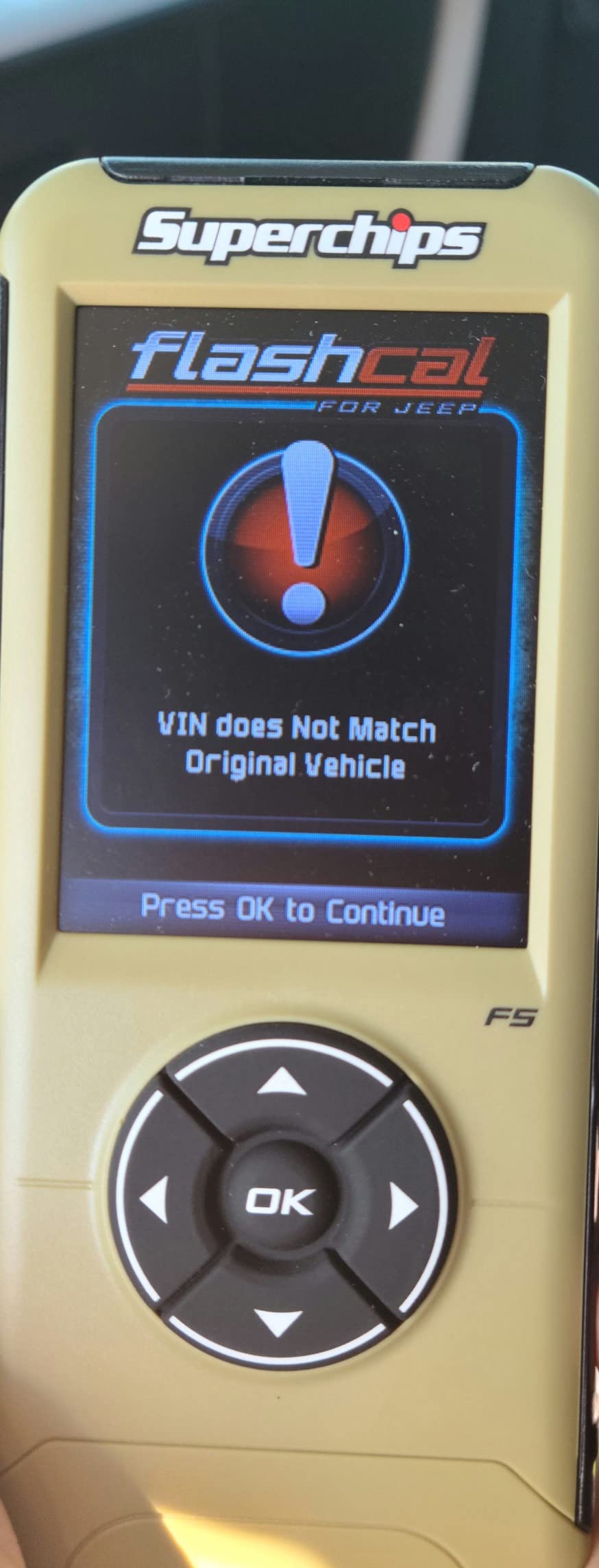 SUPERCHIPS FLASHCAL F5 IN-CAB TUNER,GASOLINE,COMPATIBLE WITH 2007-2018 JEEP JK WRANGLER customer photo 2