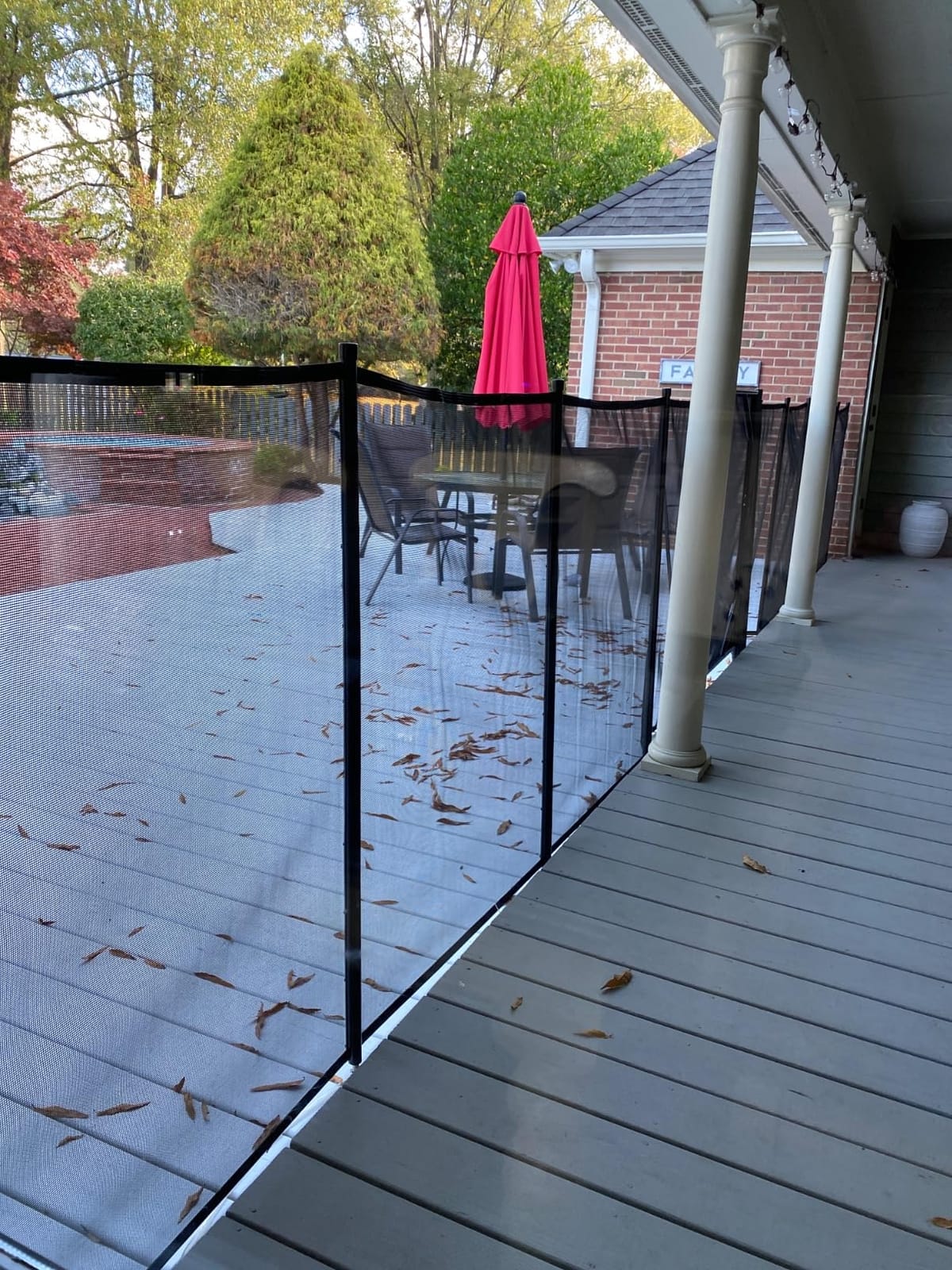 Happybuy Pool Fence, 4FTx 12FT DIY Pool Fences for Inground Pools, Removable Child Safety Pool Fencing, Swimming Pool Fence in Ground for Kids Safety, Black Pool Mesh to Protect Kids customer photo 1