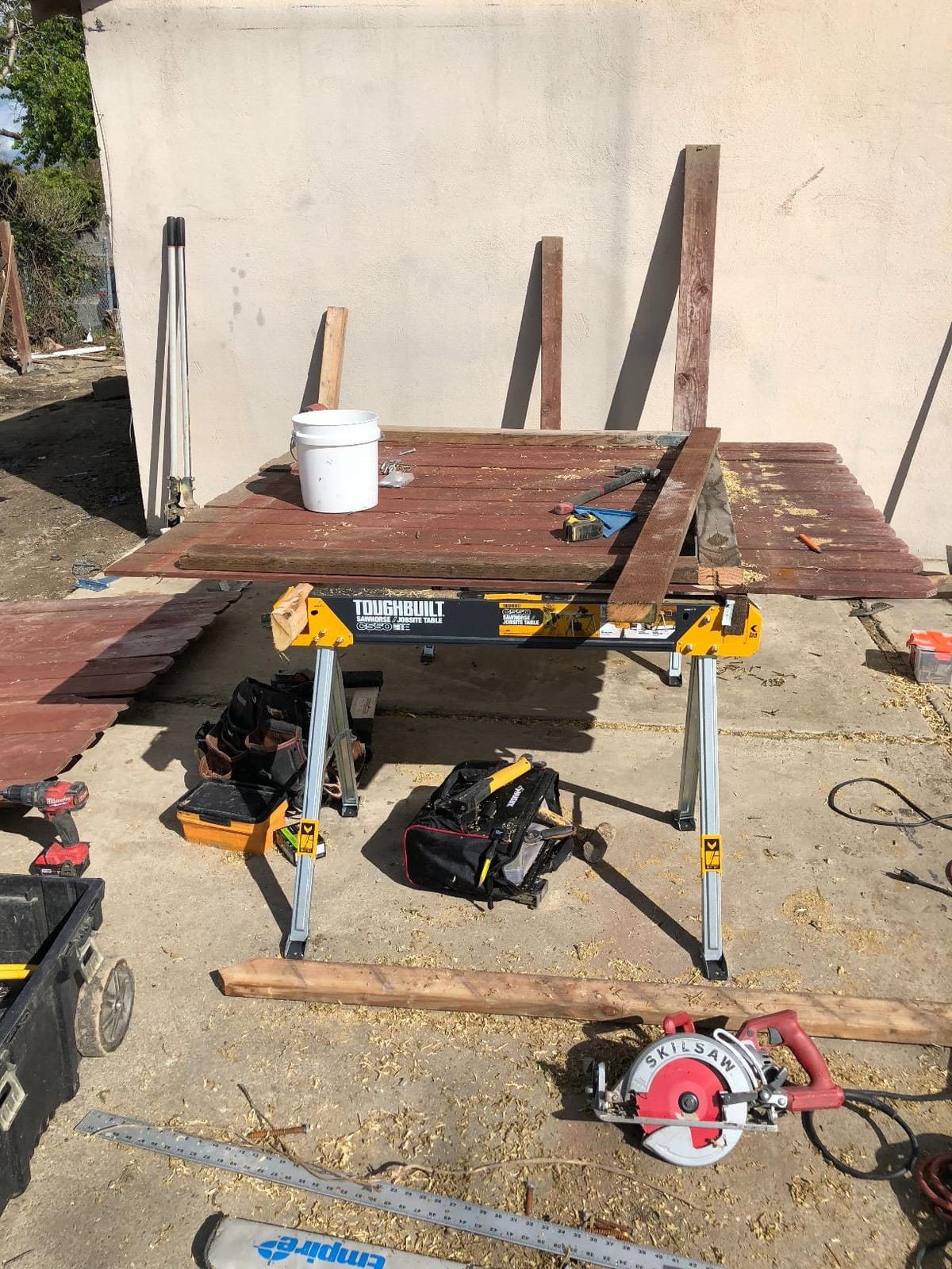 ToughBuilt - Folding Sawhorses, Adjustable Work Support, TB-C300-2 customer photo 1