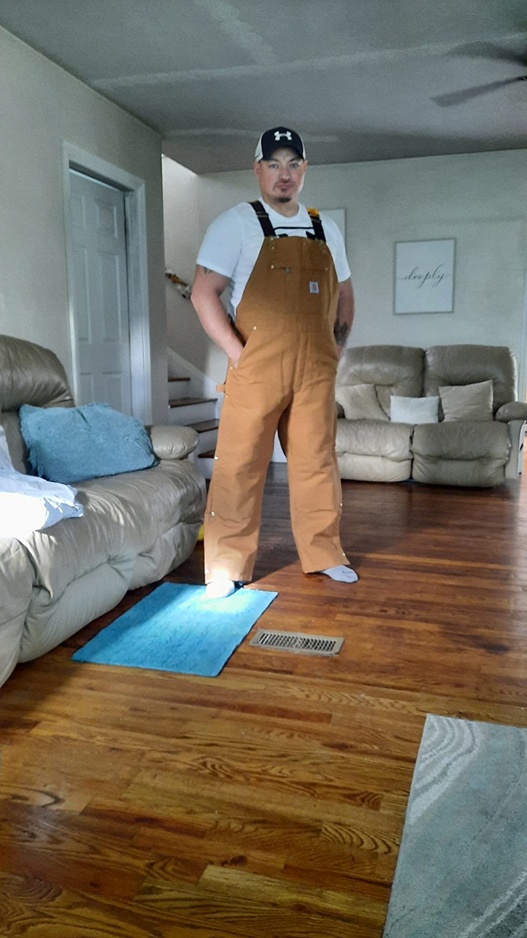 Carhartt Men's Loose Fit Firm Duck Insulated Bib Overall customer photo 2