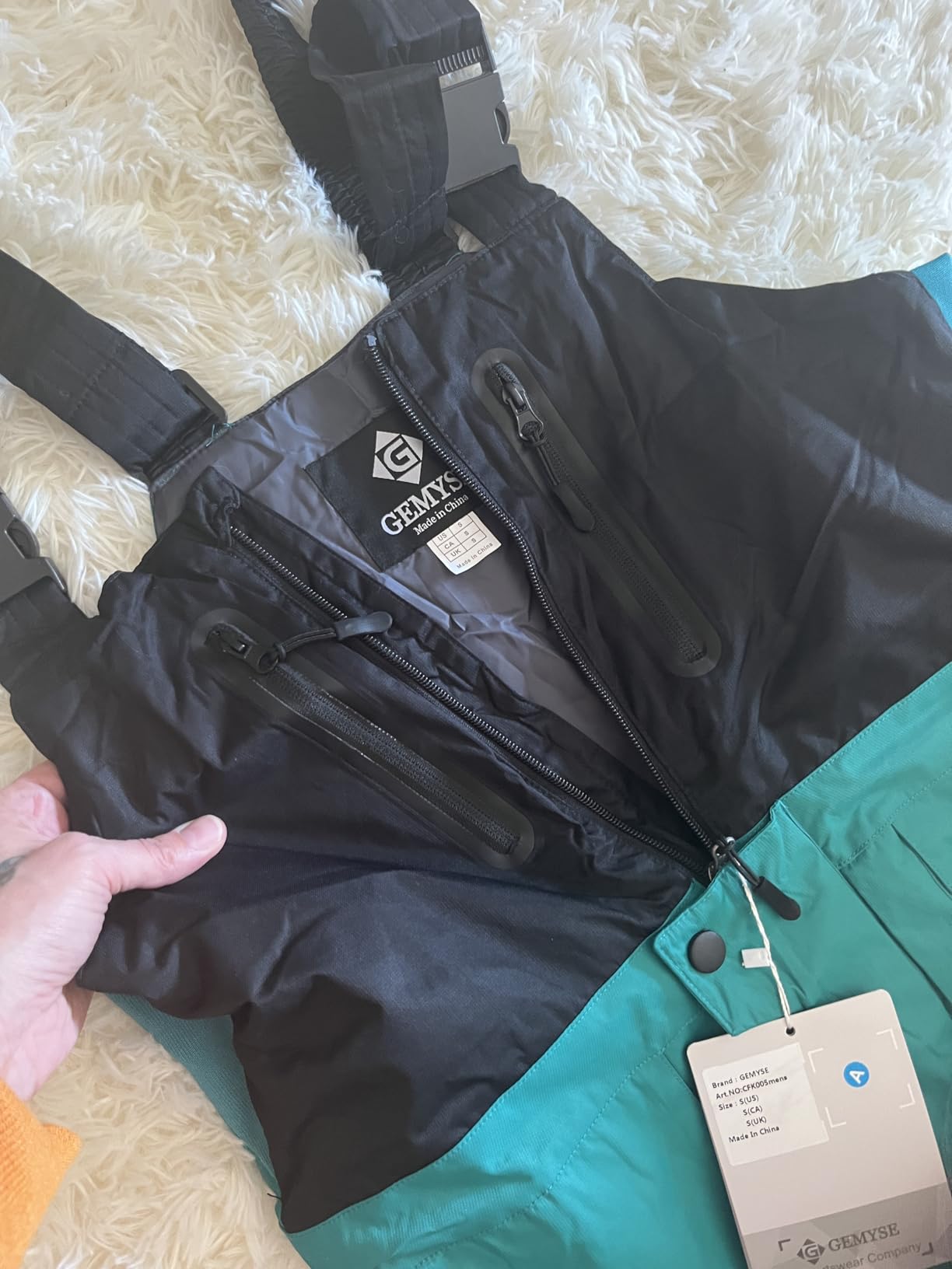 GEMYSE Men's Insulated Ski Bib Overalls Waterproof Snow Pants customer photo 2
