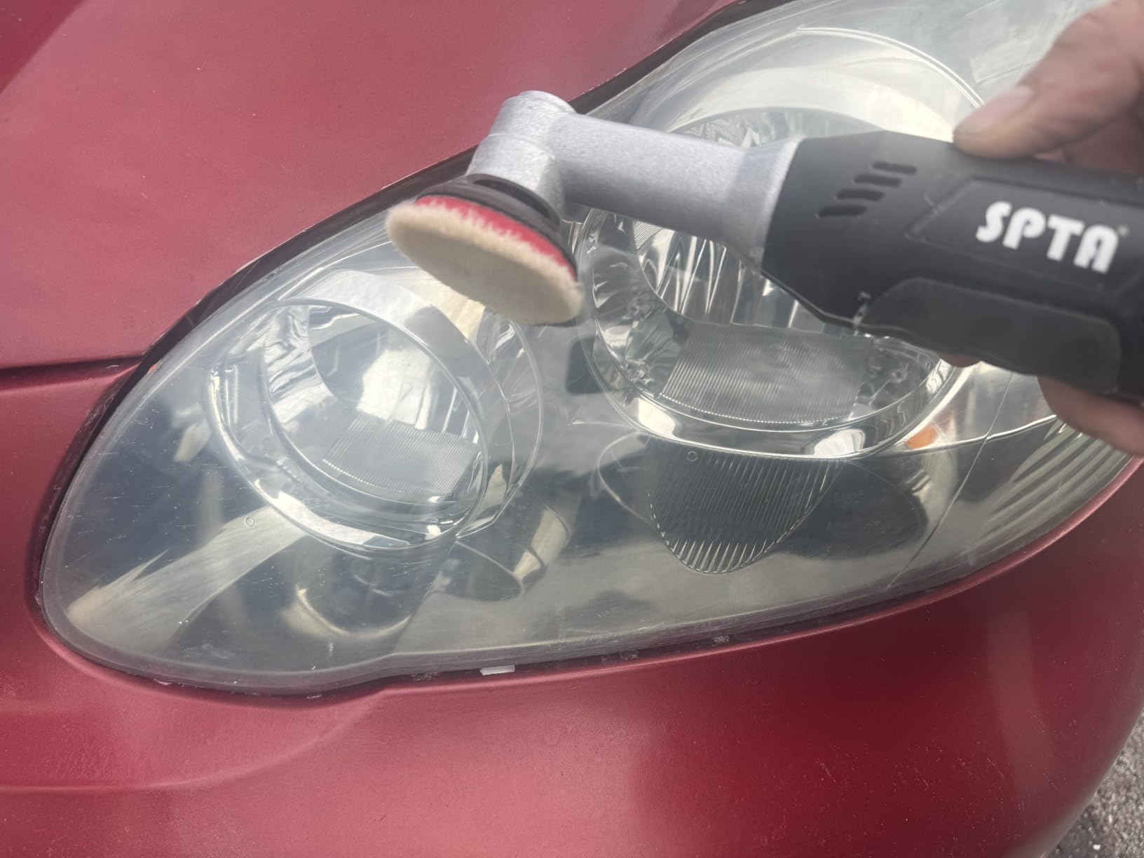 SPTA Cordless Mini Car Polisher, 12V Micro Cordless Scratches Killer Car Polisher RO/DA Mini Car Polisher for polishing, Sanding and Cleaning customer photo 1