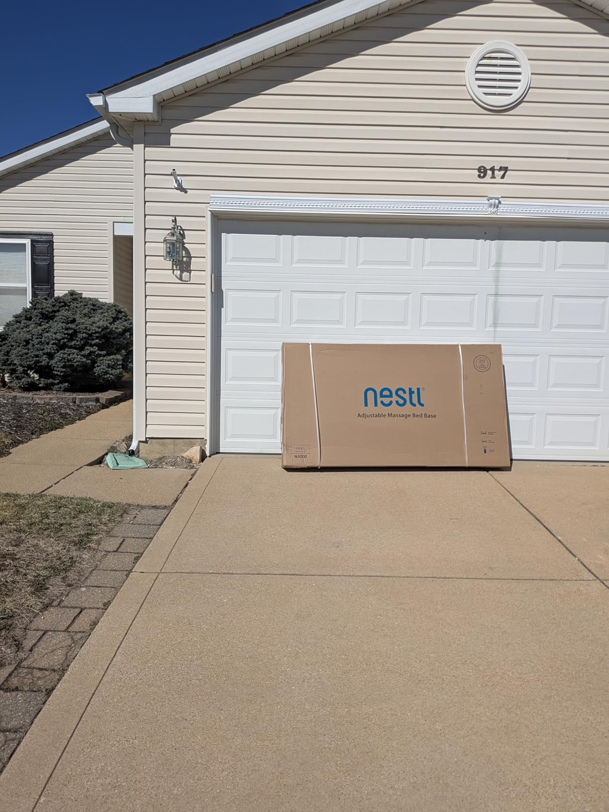 Nestl King Adjustable Bed Frame with Massage and Wireless Remote, Electric Base with Head and Foot Incline, Zero Gravity, USB Ports, Under Bed LED, No Box Spring Needed customer photo 1