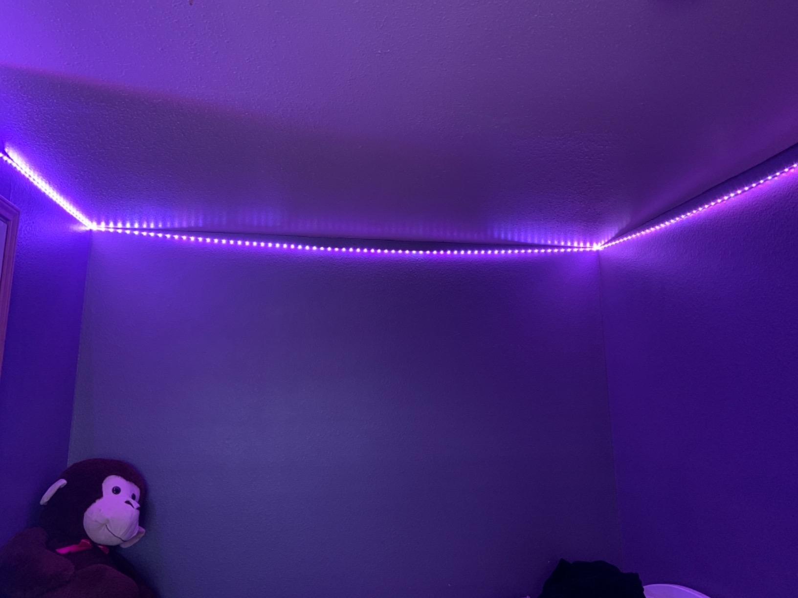 CHARKEE 50ft LED Lights USB-Powered, RGB Strip Lighting for Bedroom/TV Backlight/Gaming Lighting, Color Changing Bluetooth Led Lights with Smart App Control, Music Sync Sound Reaction customer photo 1