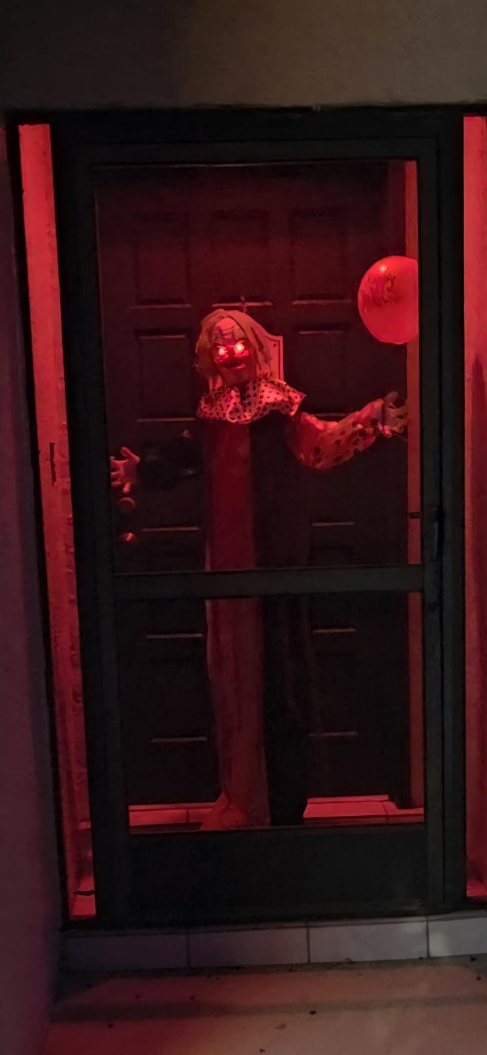 Haunted Hill Farm Life-Size Scary Talking Clown, Halloween Animatronic with Motion and Touch Activated Lights and Sounds, Battery Operated Indoor or Covered Outdoor Halloween Decorations | Life-Size 5.5-Ft Talking Clown Animatronic, Motion, Touch Lights and Sounds, Battery Operated, Indoor or Outdoor Decor customer photo 1
