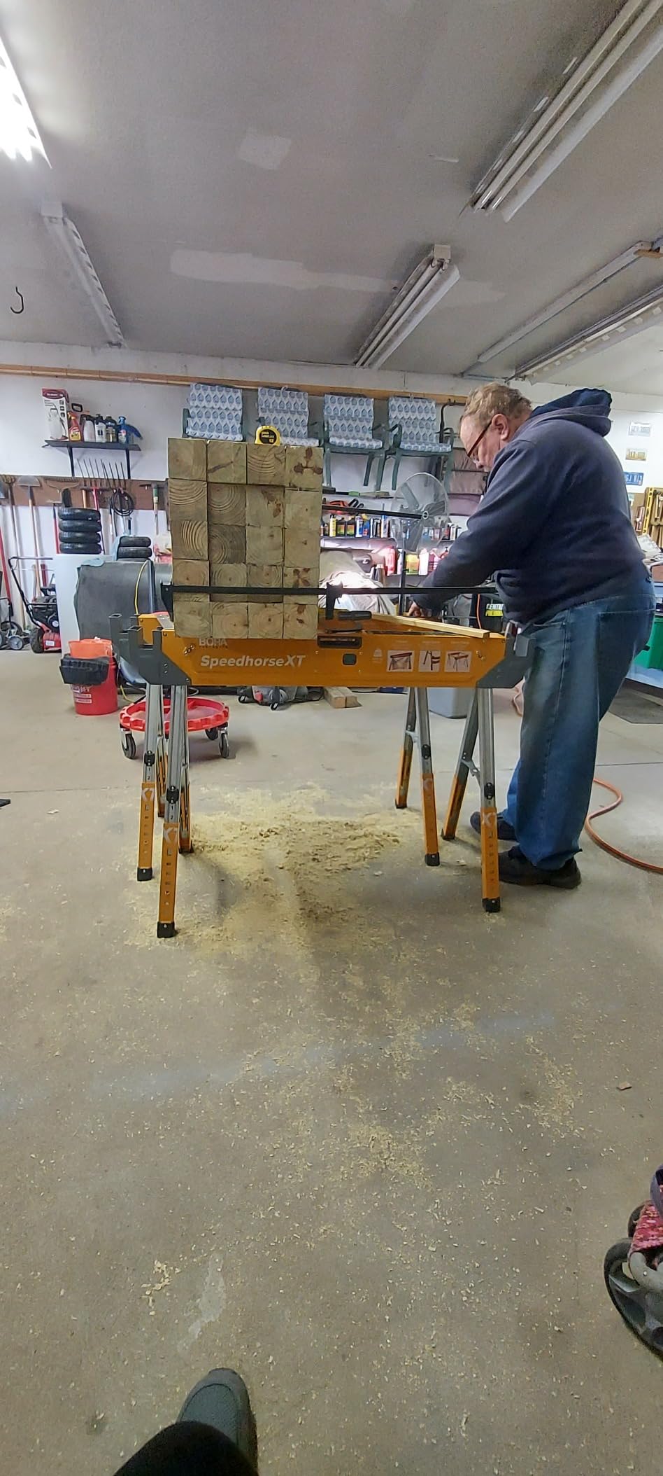 BORA Speedhorse XT Saw Horses 2 Pack Adjustable Folding Heavy Duty Sawhorse customer photo 1