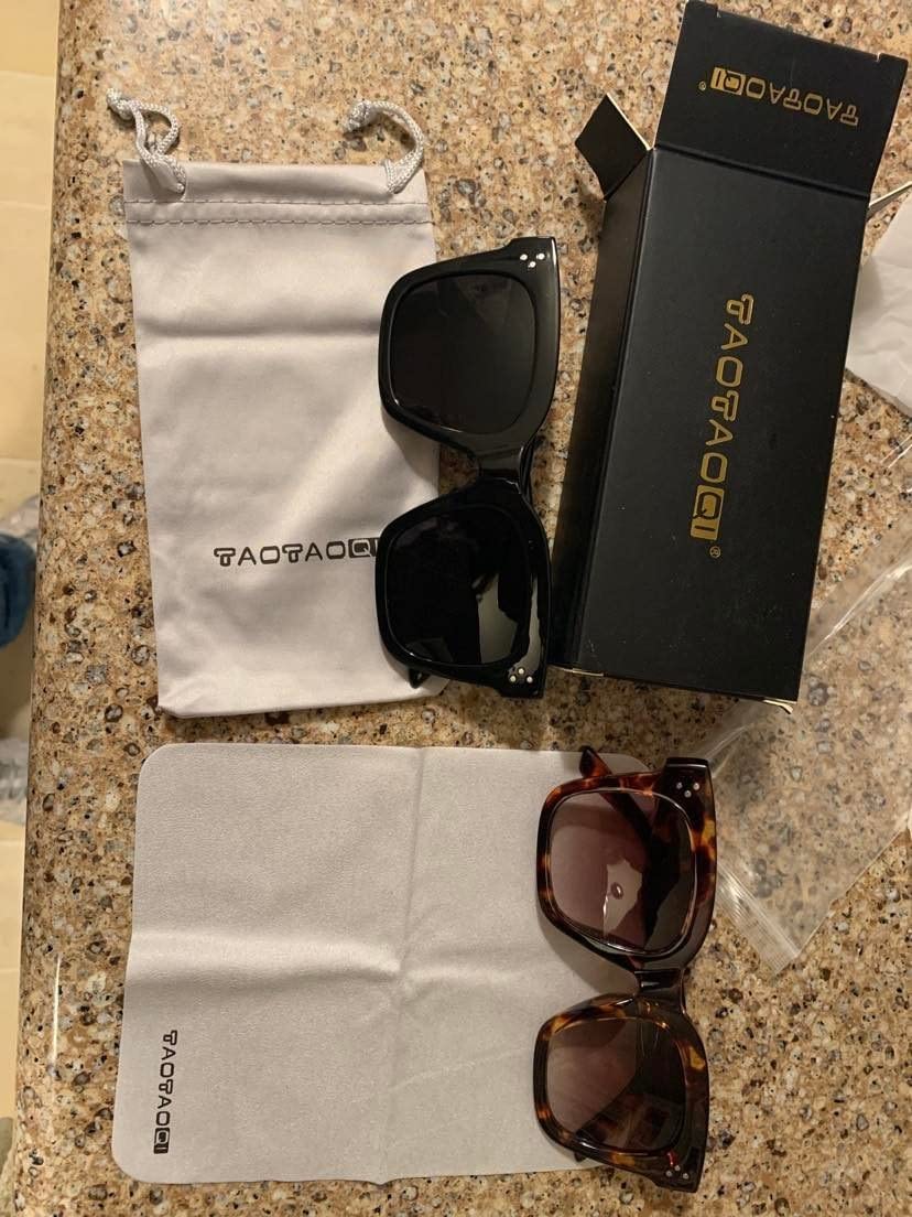 Vintage Women Oversized Sunglasses Designer Luxury Square Shades customer photo 2