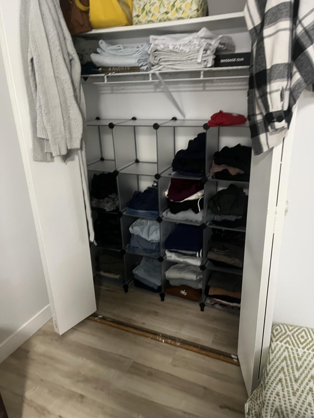 HOMIDEC Closet Organizers and Storage, 9 Cube Storage Organizer, Black customer photo 2