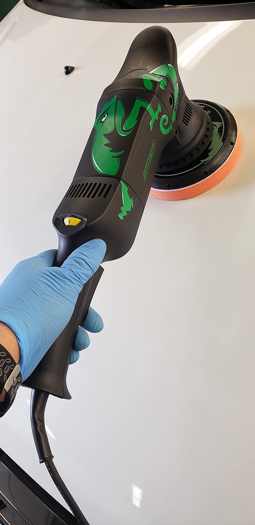 BATOCA 2026 New Dual Action Polisher, 15mm Random Orbital Car Buffer, 6 Variable Speeds (2500-5500RPM) 1100W DA Polisher with 5 inches Foam/Wool Pads, Polishing Bonnet for Polishing customer photo 1