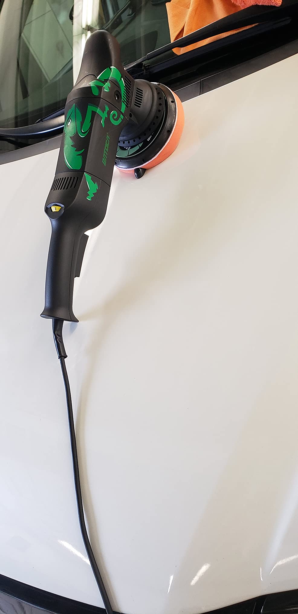 BATOCA 2026 New Dual Action Polisher, 15mm Random Orbital Car Buffer, 6 Variable Speeds (2500-5500RPM) 1100W DA Polisher with 5 inches Foam/Wool Pads, Polishing Bonnet for Polishing customer photo 2