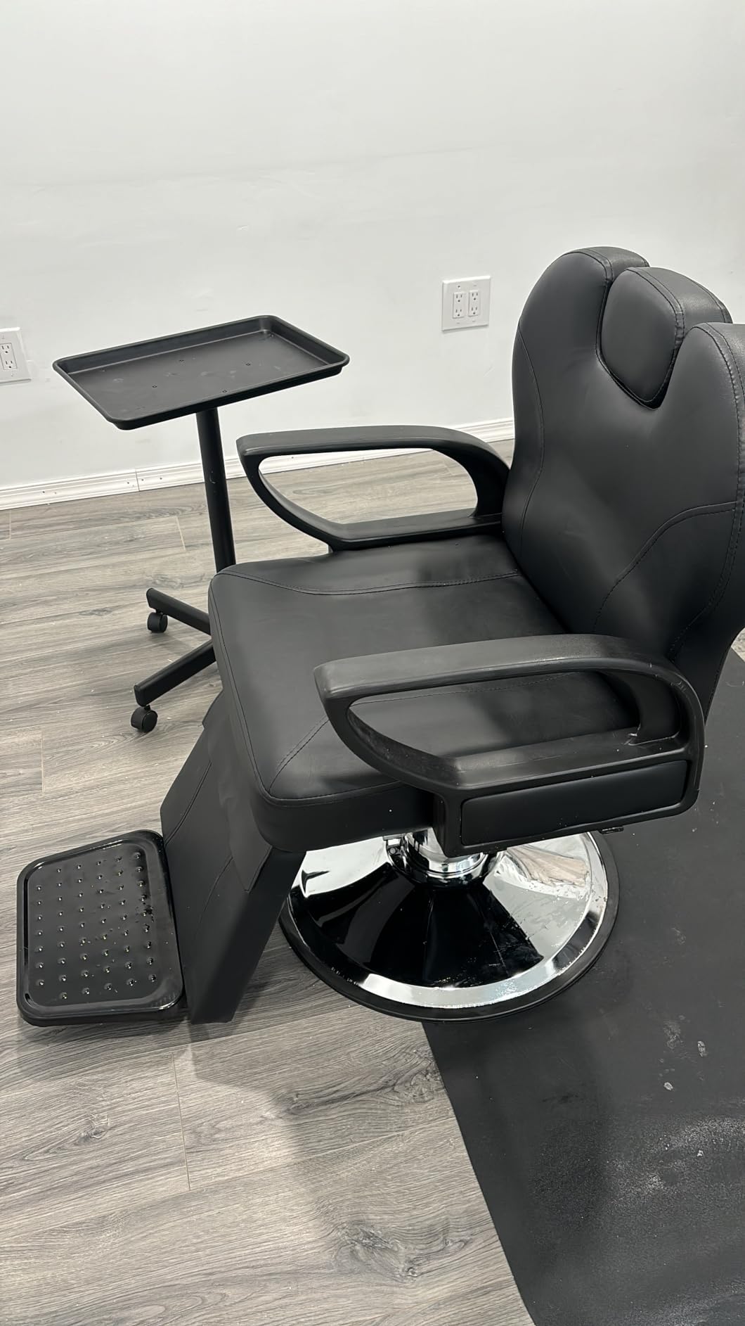 Artist hand Barber Chair Reclining Salon Chair for Hair Stylist, Black customer photo 2