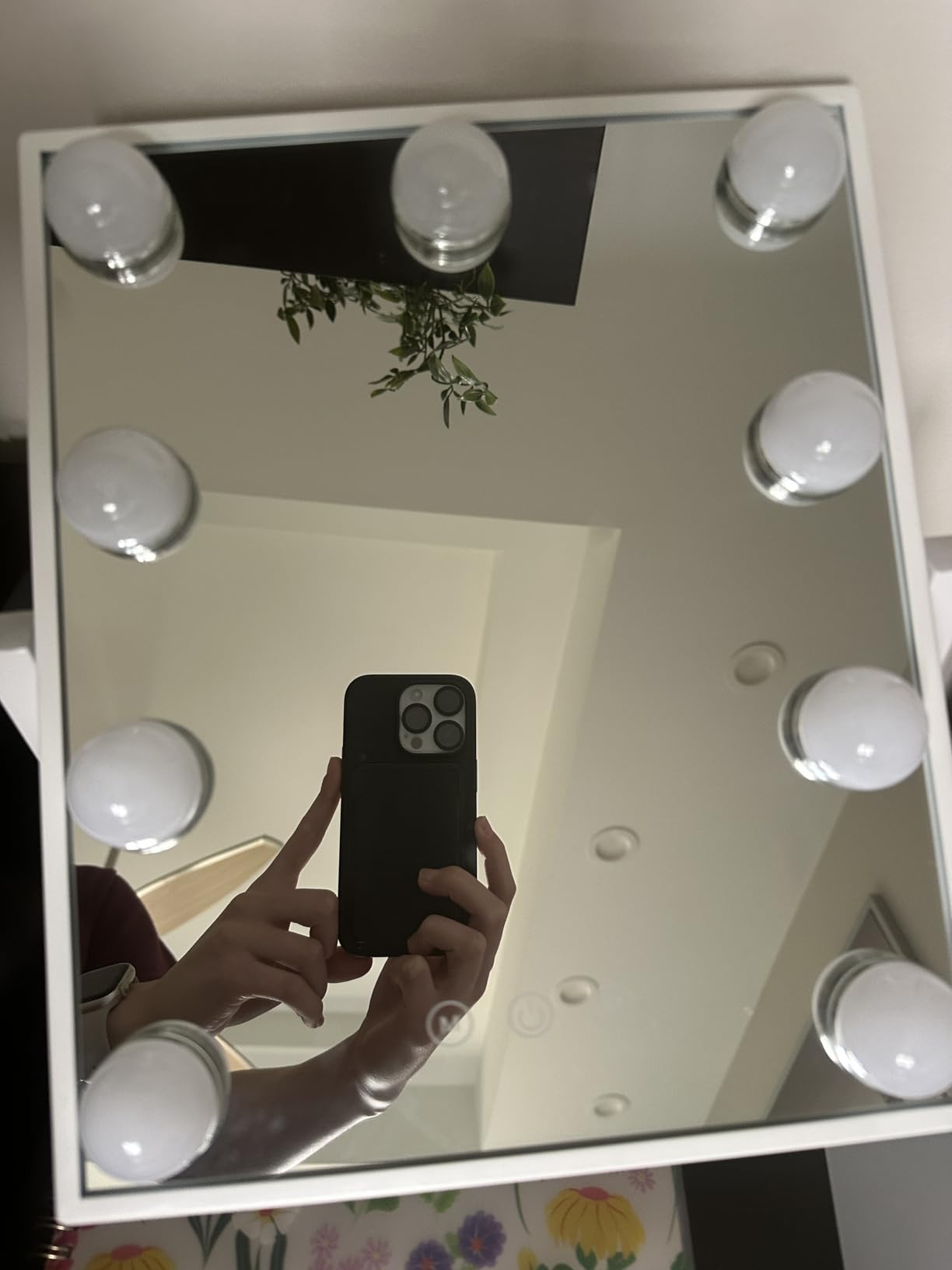 BWLLNI Lighted Makeup Mirror, White Vanity Mirror with Lights,9 LED Bulbs customer photo 2