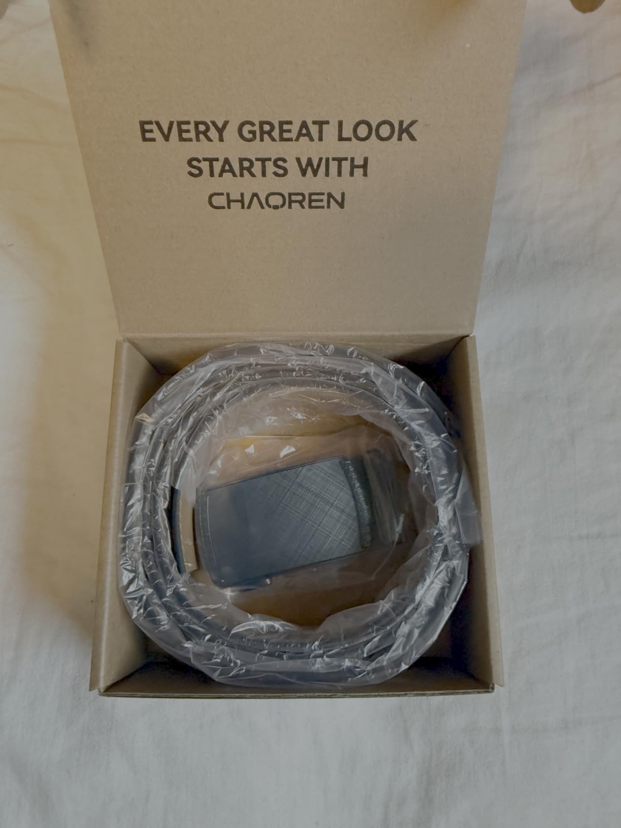 CHAOREN Men's Leather Ratchet Belt - Customizable Fit (35mm) customer photo 1