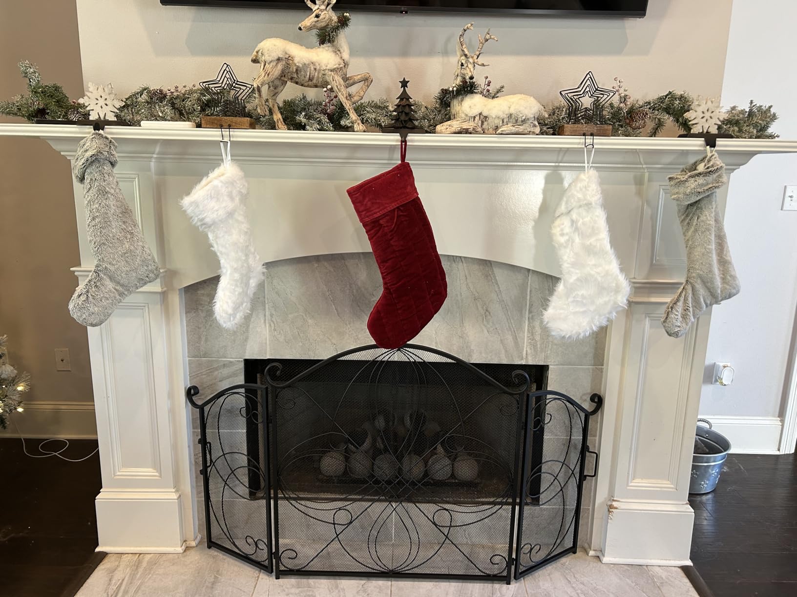 Best Choice Products 3-Panel 55x33in Solid Wrought Iron See-Through Metal Fireplace Screen, Spark Guard Safety Protector w/Decorative Scroll - Pewter customer photo 2