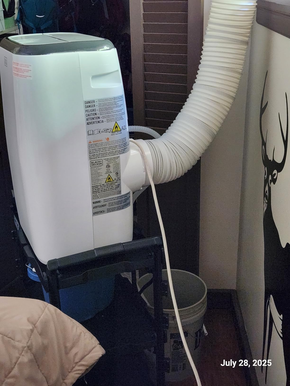 BLACK+DECKER Portable Air Conditioner, 7,500 BTU, BPT05WTB, White customer photo 2
