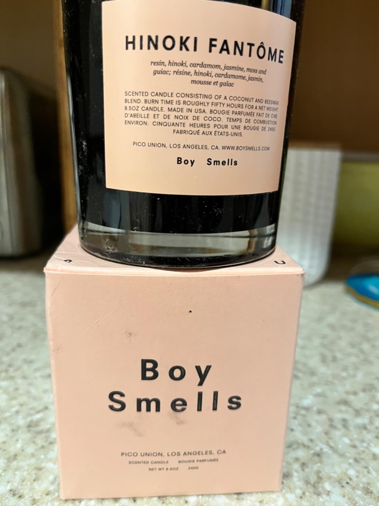 Boy Smells Hinoki Fantôme Scented Candles for Men and Women - Soy, Coconut Wax Candle Blend - Aromatic Candles for Home with Japanese Cypress, Jasmine and Smoked Amber customer photo 1