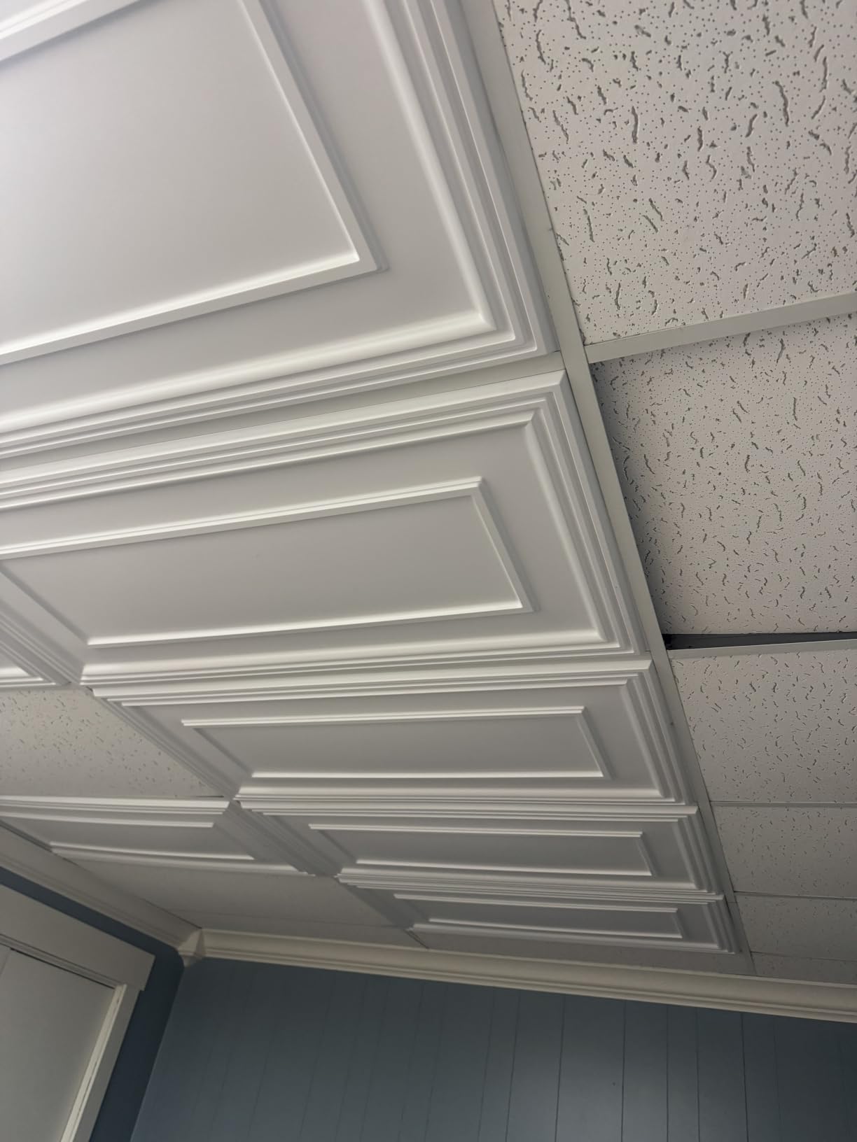 Art3d PVC Ceiling Tiles, 3D Plastic Sheet in White, 2 x 2 ft, 12-Pack customer photo 2