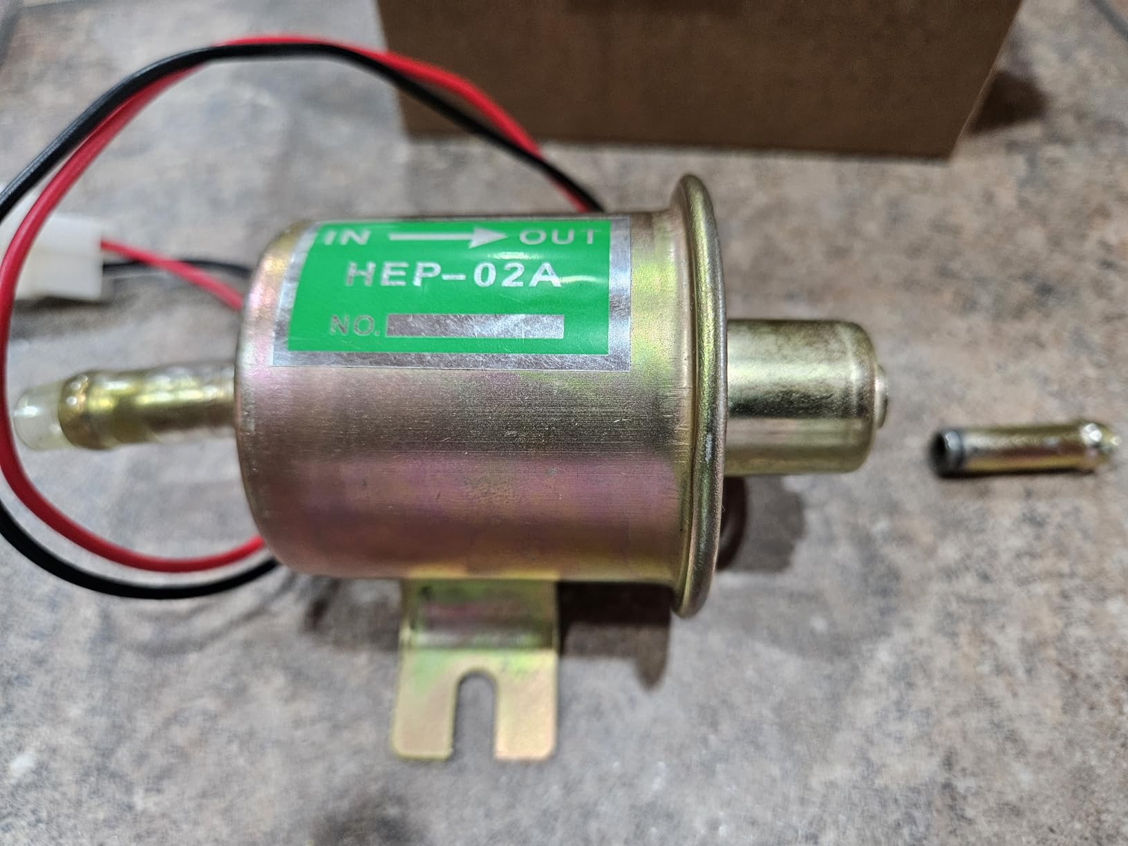 Electric Fuel Pump 12V Universal Low Pressure 12 Volt Transfer Inline Fuel Pump for Lawn Mower Carburetor Gas Diesel Engine 2.5-4psi HEP-02A customer photo 1