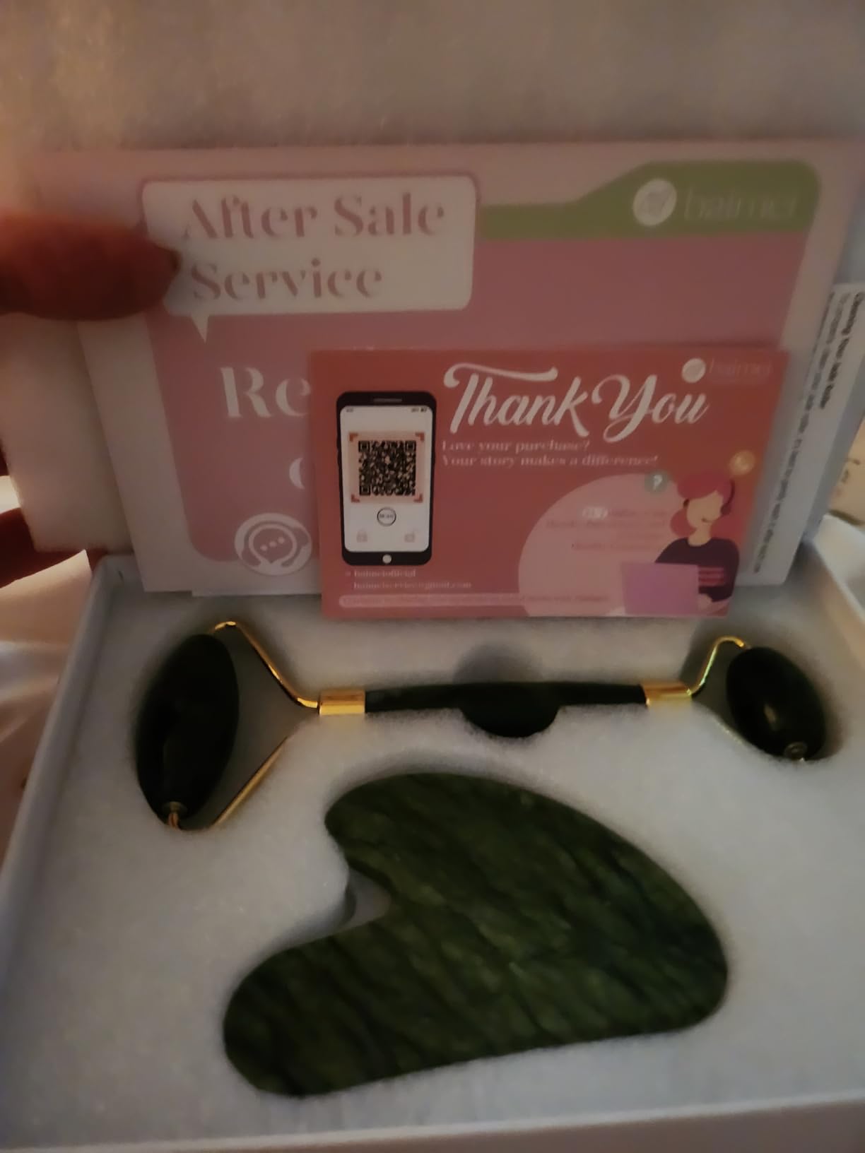 BAIMEI IcyMe Gua Sha & Jade Roller Set for Facial Sculpting and Relaxation customer photo 1