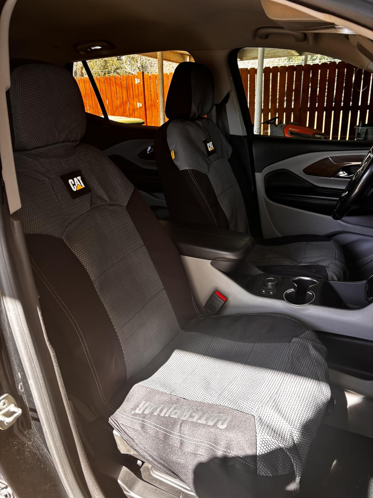 Cat MeshFlex Automotive Seat Covers for Cars Trucks and SUVs – Gray Car Seat Covers for Front Seats, Truck Seat Protectors with Comfortable Mesh Back, Set of 2 | Airbag Compatible Interior Protection for Trucks, Suv, and Cars – (2) Front Seat Protectors Automotive and Truck Accessories customer photo 2