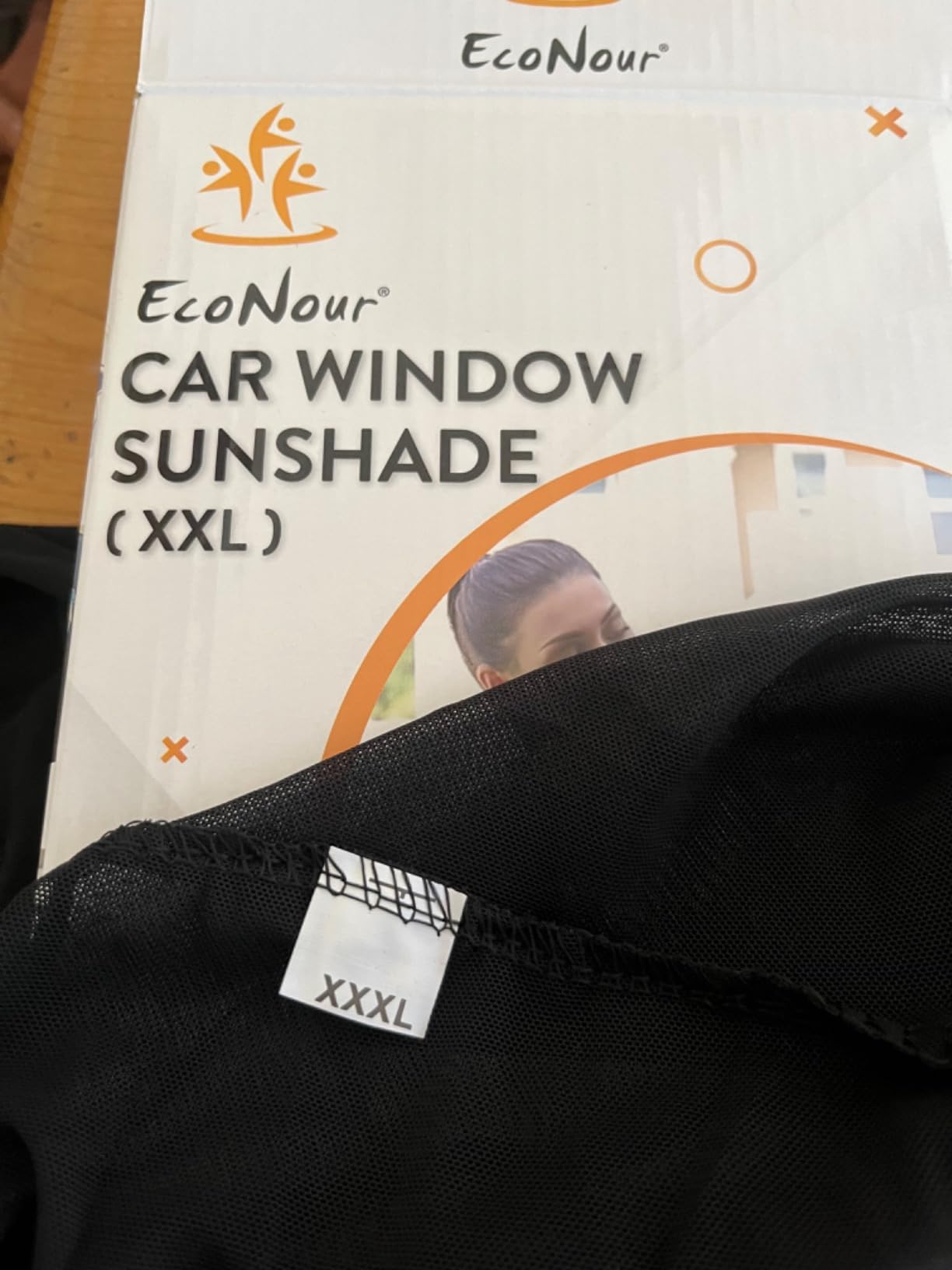 EcoNour Car Window Shades for Side Windows (Pack of 2) | Sun Shade for Car | Car Heat and UV Protection-Adjustable Elastic Fabric Baby Car Shade | Rear Side Window Sun Shade Accessories (Large 21