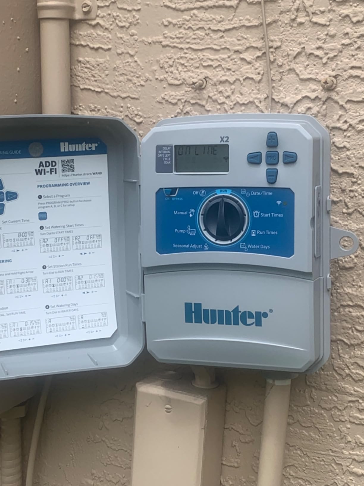 Hunter X2 4 Zone Sprinkler Controller, WiFi Compatible Sprinkler Timer customer photo 2