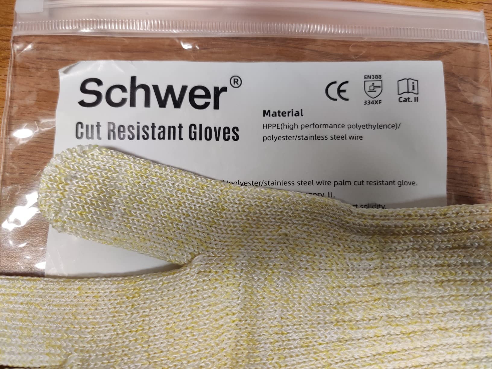 Schwer SlicePro Ultra-Durable ANSI Cut Resistant Gloves PR1501, 10X Reinforced Food Grade Cutting Glove, Mandoline Gloves for Kitchen Meat Cutting, Oyster Shucking, Fish Fillet Processing, M customer photo 1