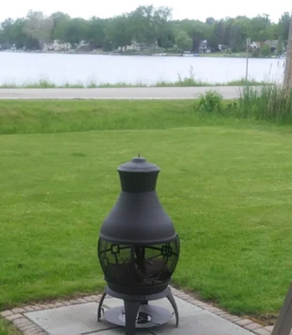 Giantex Wood Burning Chiminea, Heavy Duty Fireplace Chiminea for Patio customer photo 2