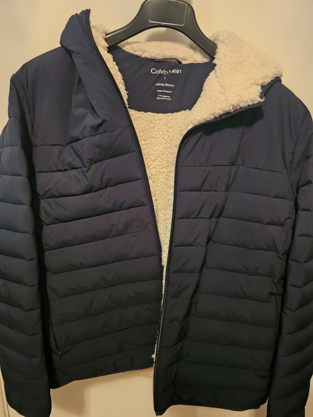 Calvin Klein Men's Lightweight Packable Down Jacket With Sherpa Lining customer photo 1