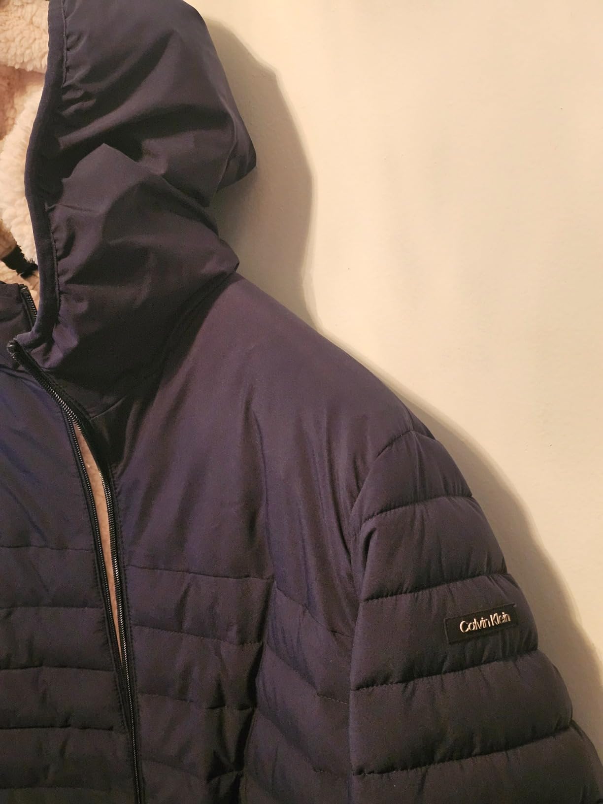 Calvin Klein Men's Lightweight Packable Down Jacket With Sherpa Lining customer photo 2