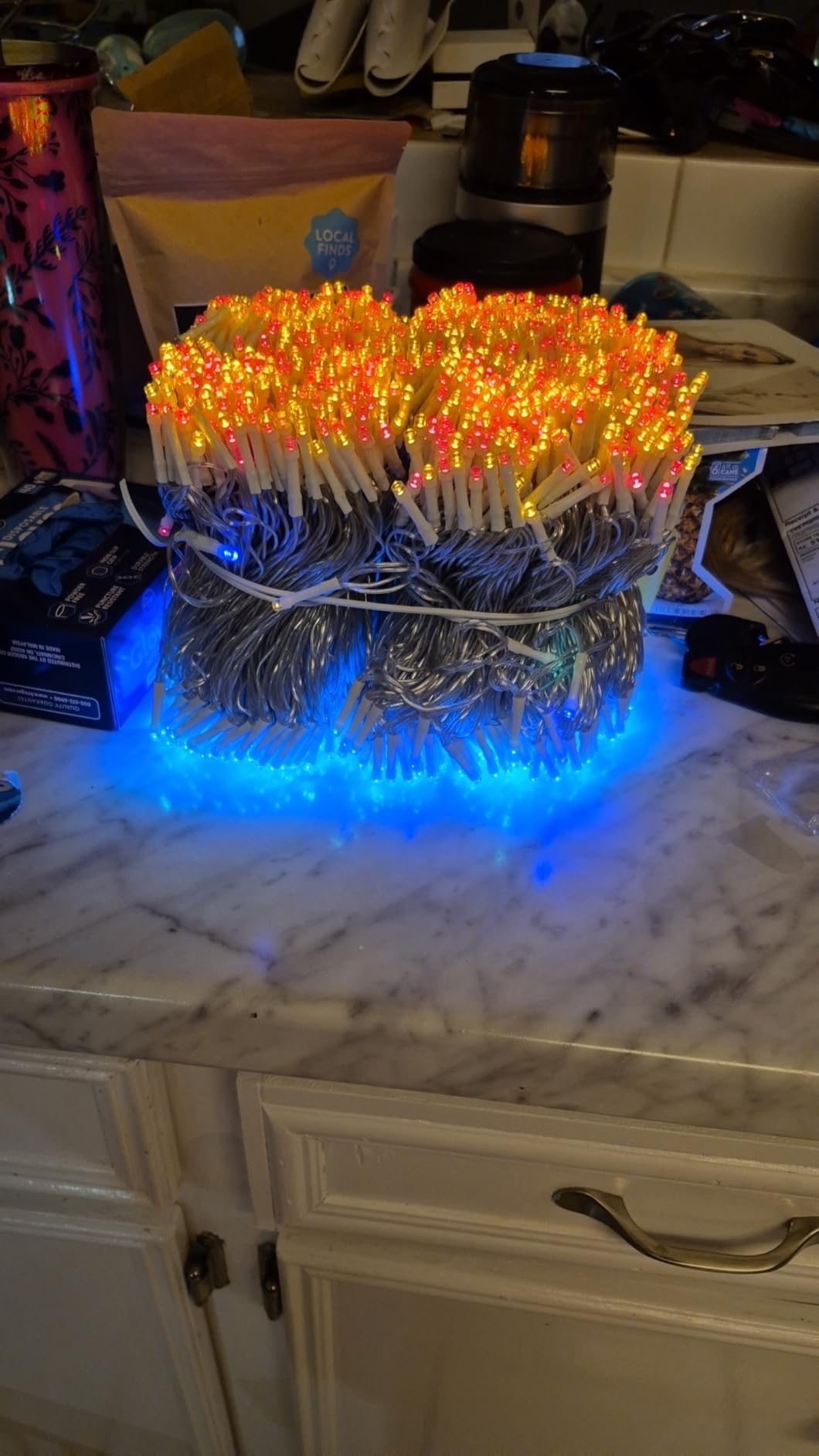 KNONEW 403ft 1000 LED String Lights Outdoor Christmas Lights 8 Modes & Timer Fairy Light Plug in Waterproof LED String Lights for Xmas Yard Tree Wedding Party Holiday Decorations (Multicolor) customer photo 2
