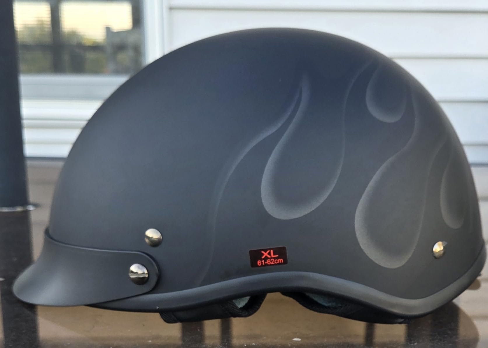VCAN Cruiser Solid Half Face Motorcycle Helmet DOT Approved customer photo 1