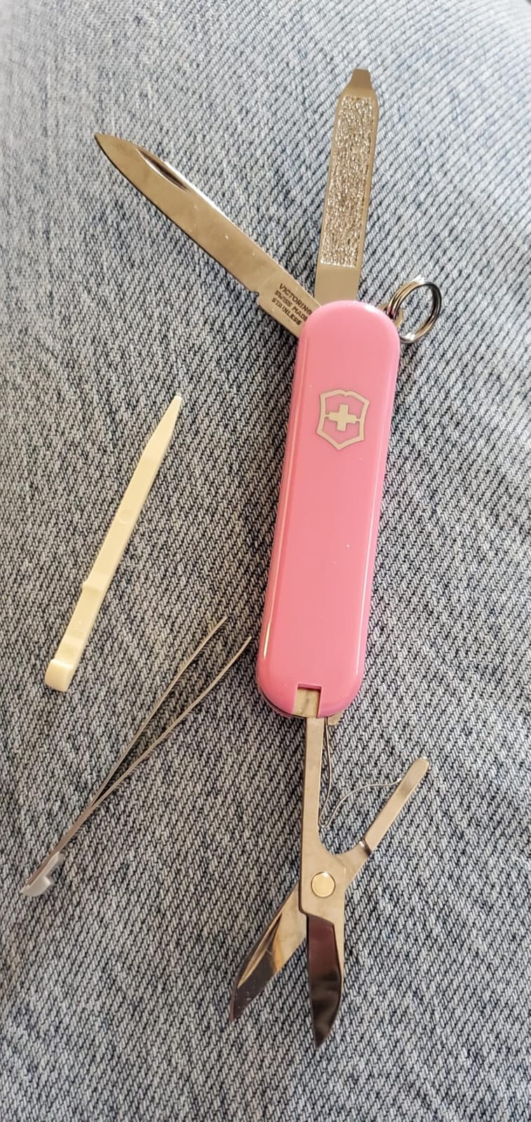 Victorinox Classic SD Swiss Army Knife, Compact, 7 Functions, Swiss Made Pocket Knife with Small Blade, Screwdriver and Key Ring - Style Icon (Red) customer photo 2