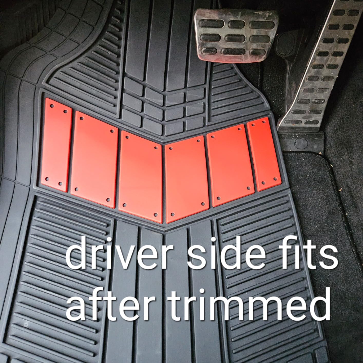 Motor Trend DualFlex™ Rubber Car Floor Mats All Weather Waterproof 4-Piece Sporty Two-Tone Design Car Mats Full Set - Universal Trim-to-Fit Floor Mats for Car, SUV, & Trucks - Car Carpet Protector customer photo 2