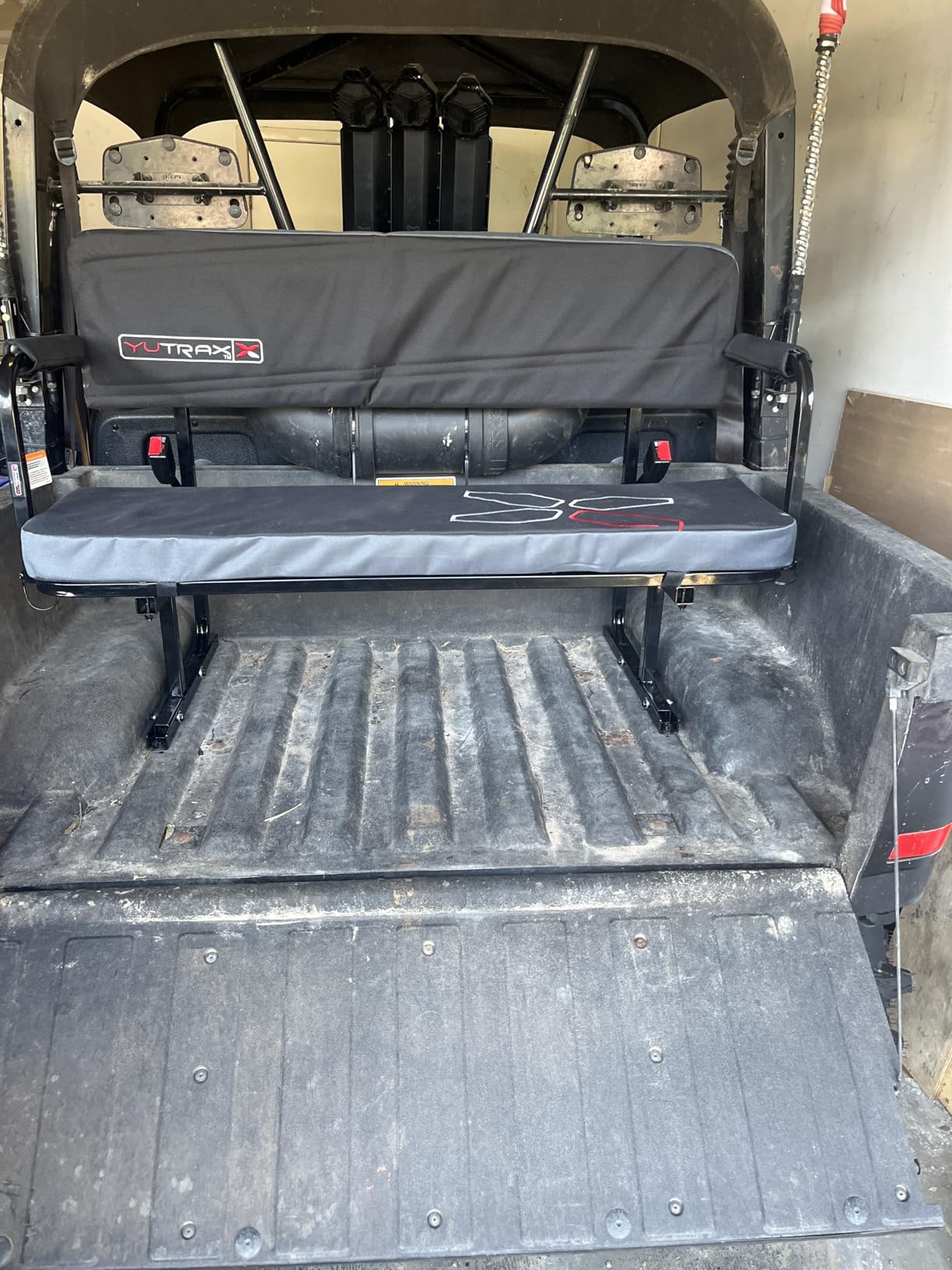 YUTRAX® Universal Mount UTV Jump Seat, UTV Accessory, Increase Seating Capacity, Heavy-Duty Steel Frame, Padded Seat & Backrest, Seat Flips Up, Easy to Assemble customer photo 2