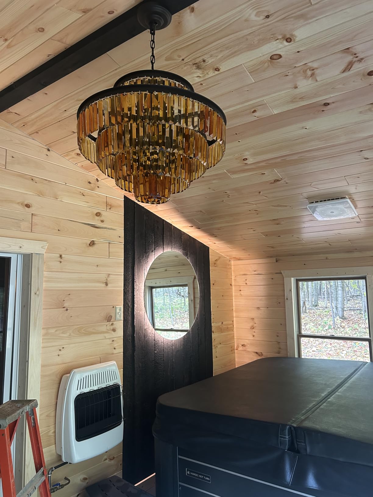 Modern Crystal Chandelier,7-Light Chrome 21 Inch customer photo 2