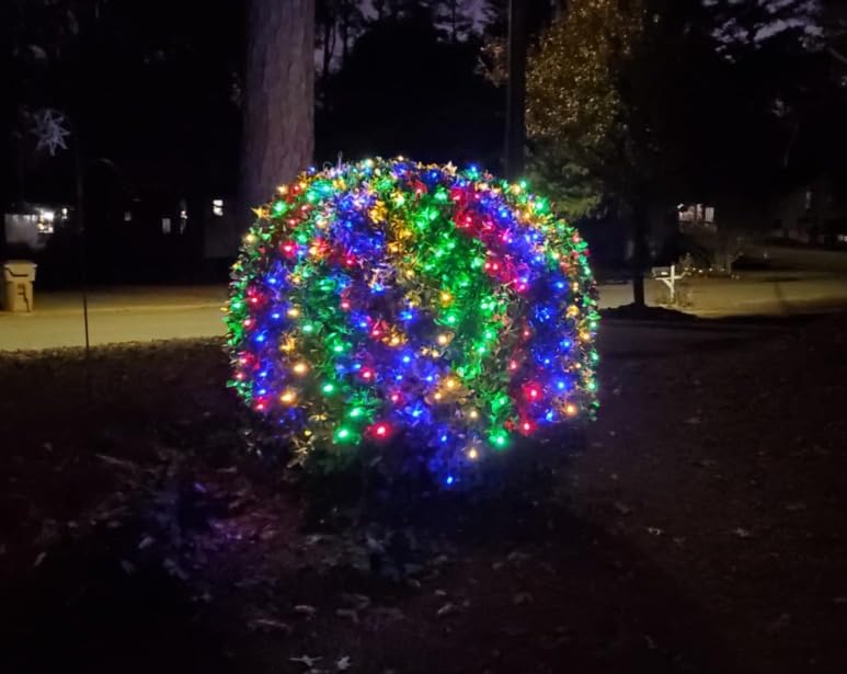 Pooqla Colorful Net Lights, 15x 5ft Christmas Lights Outdoor Green Wire customer photo 2